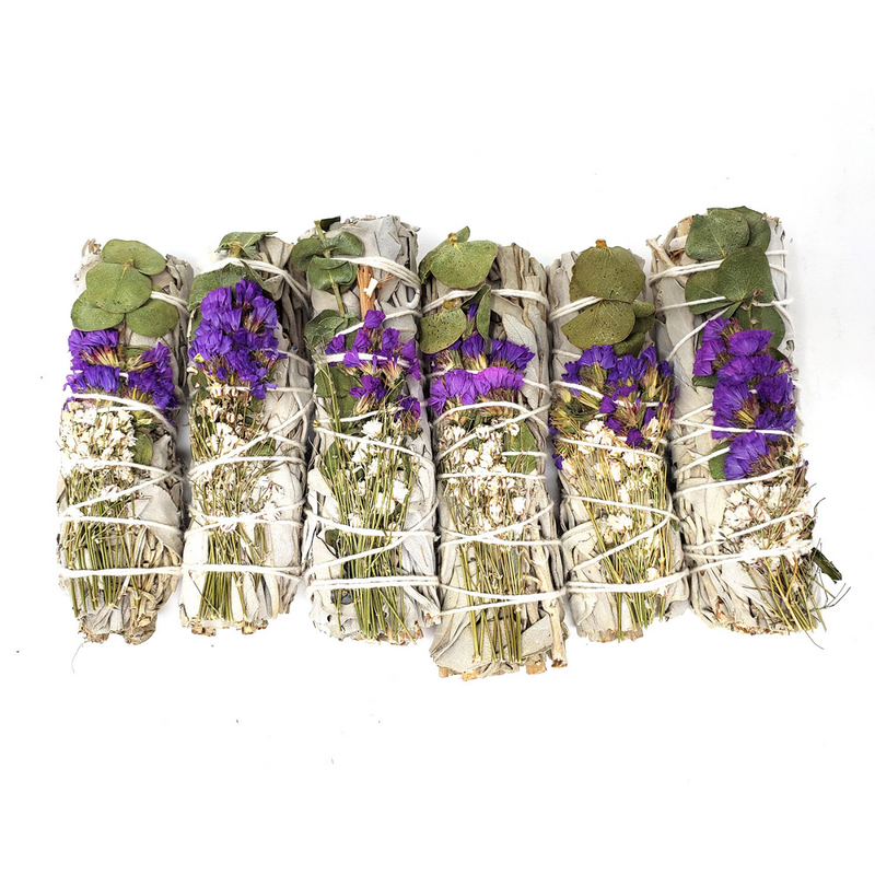 Floral Sage -White Sage, Eucalyptus, Purple Sinuate & Lavender