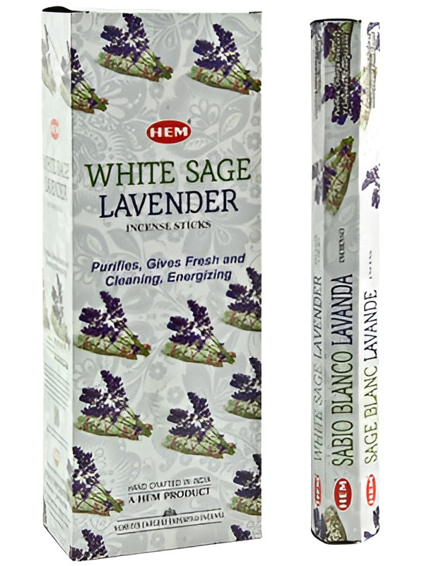 Hem White Sage Lavender Incense - 20 Sticks Pack (6 Packs Per Box)