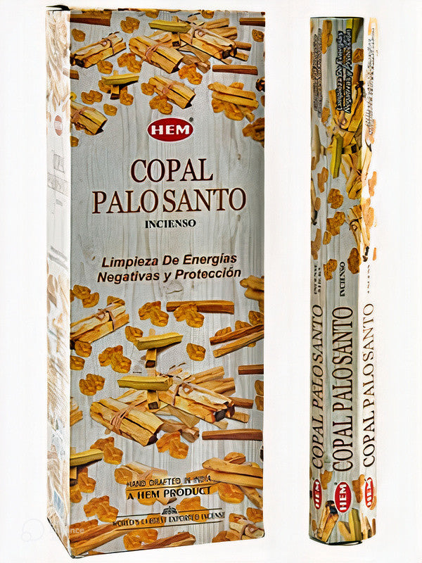Hem Copal Palo Santo Incense - 20 Sticks Pack (6 Packs Per Box)