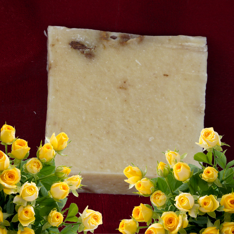 Yellow Rose Soap with Petals